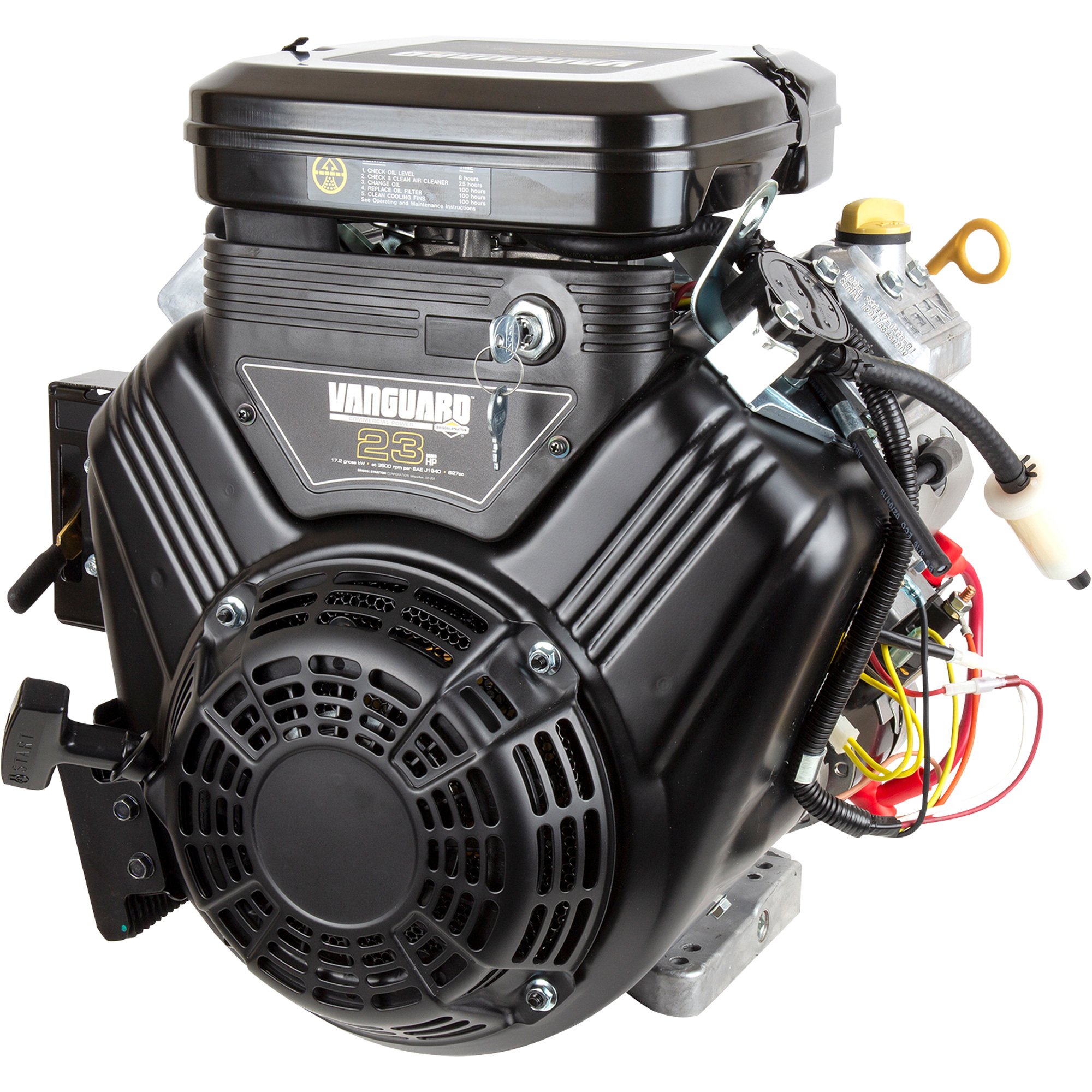 Briggs & Stratton Vanguard V-Twin Small Block Horizontal Engine with Electric Start and Oil Cooler — 627cc, 1in. x 3in. Shaft, Model# 376447-0438-G1